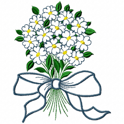 Flowers And Tree Embroidery Design 7